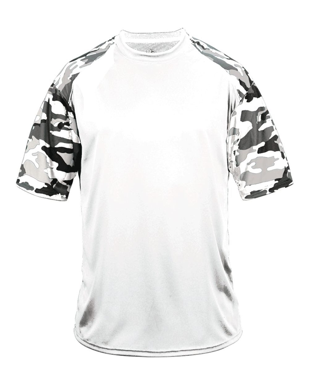 

Спортивная футболка камуфляжного цвета Badger, цвет white/ white camo