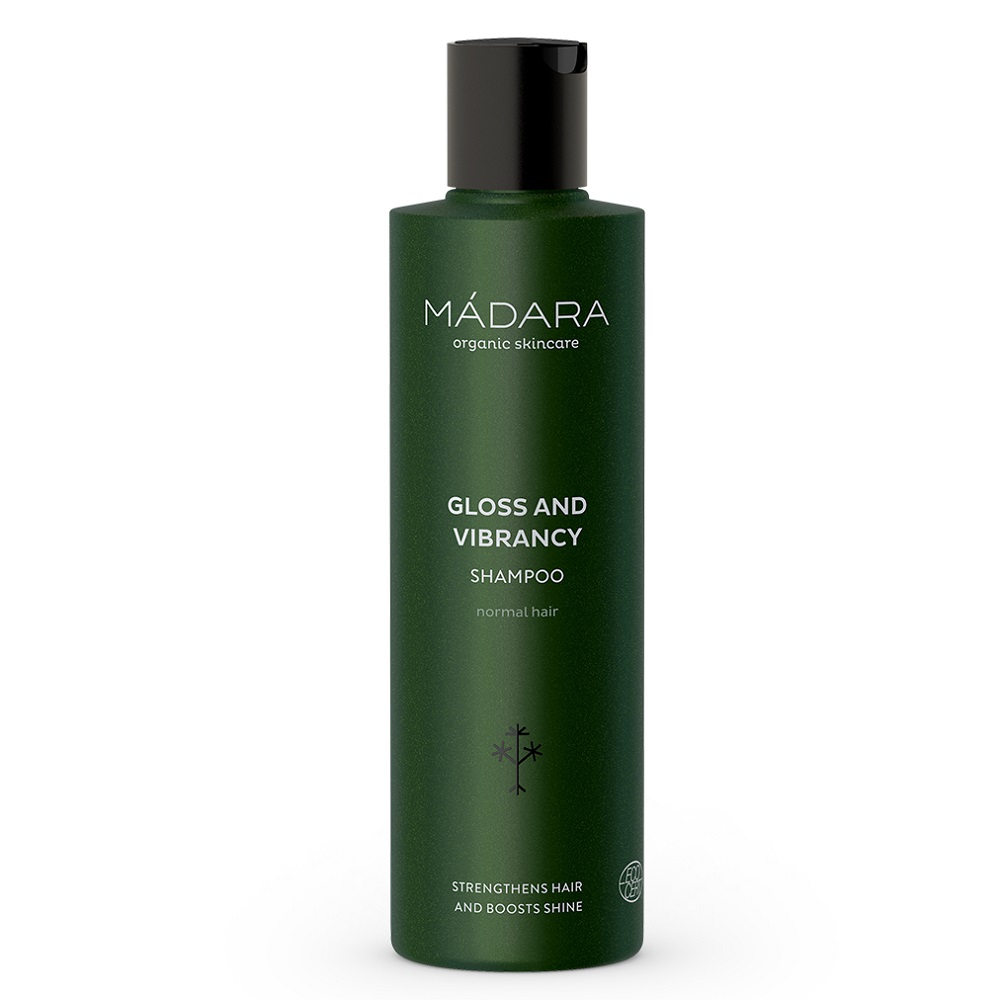 

Шампунь для придания блеска волосам gloss and vibrance shampoo Madara, 250 мл