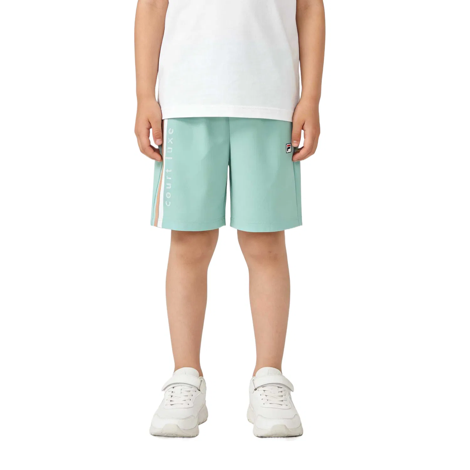 Шорты детские для детей 3-7 лет FILA KIDS, Gray Cyan Green — фото 4