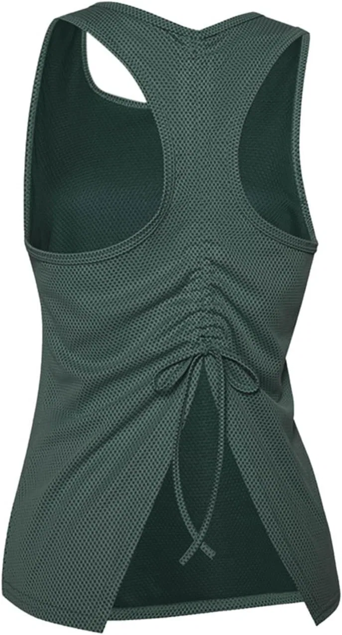 Женский топ для активного отдыха, свободный, без рукавов, круглый вырез, Army Green — фото 4