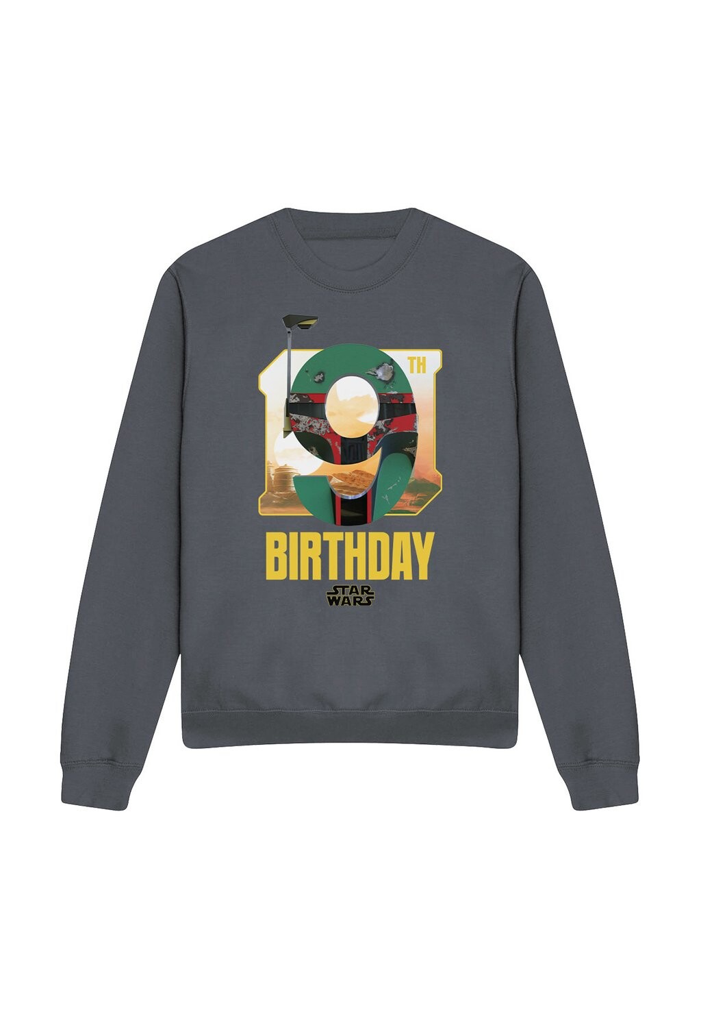 

Толстовка STAR WARS BOBA FETT BIRTHDAY SPACE PRINT Star Wars, антрацит