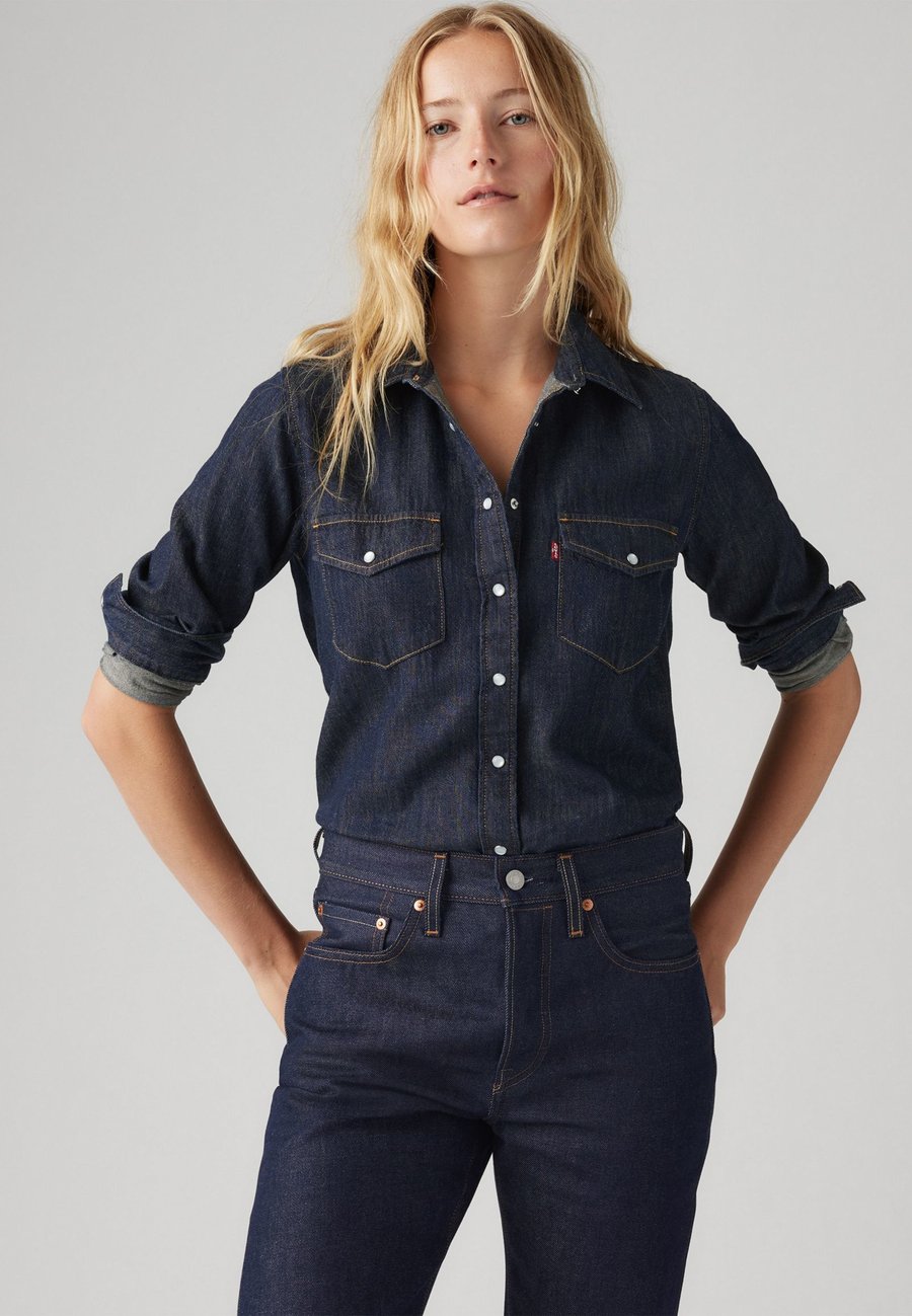Блуза Levi's ICONIC WESTERN, Today'S News Linen+ Denim/Dark-Blue Denim — фото 3
