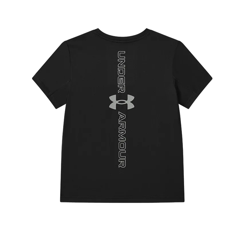 Футболка для тренировок подростковая быстросохнущая Under Armour, Cool Black[Quick Dry Breathable Antibacterial] — фото 3