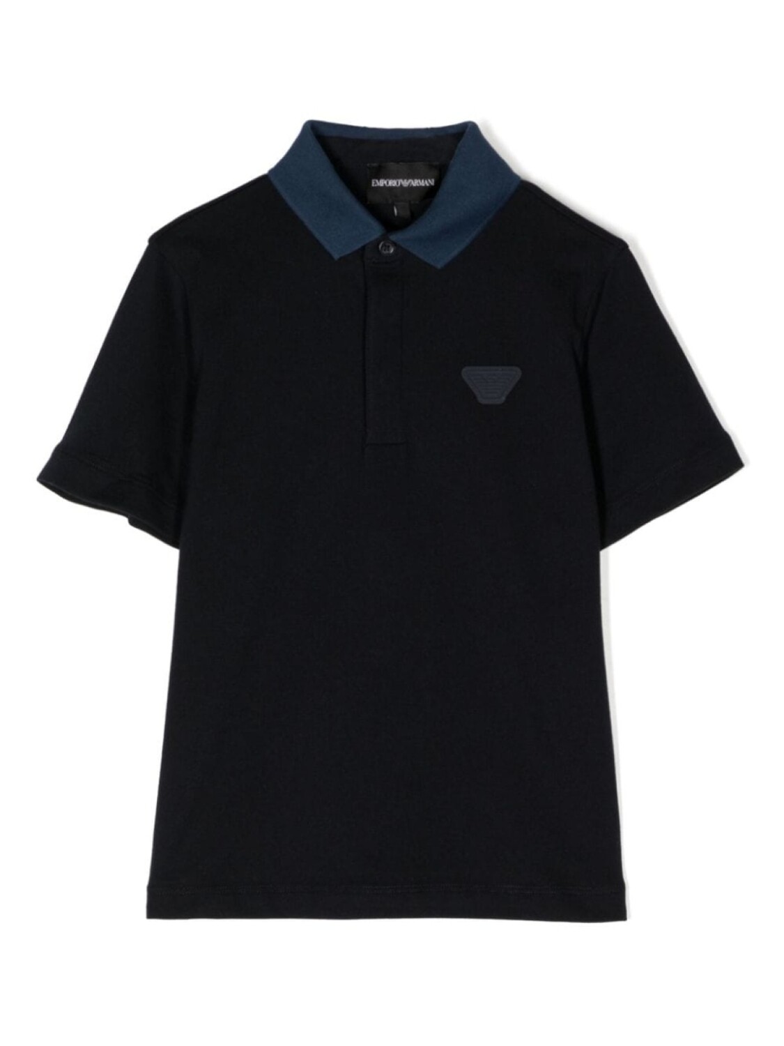 

Рубашка поло с нашивкой-логотипом Emporio Armani Kids, синий
