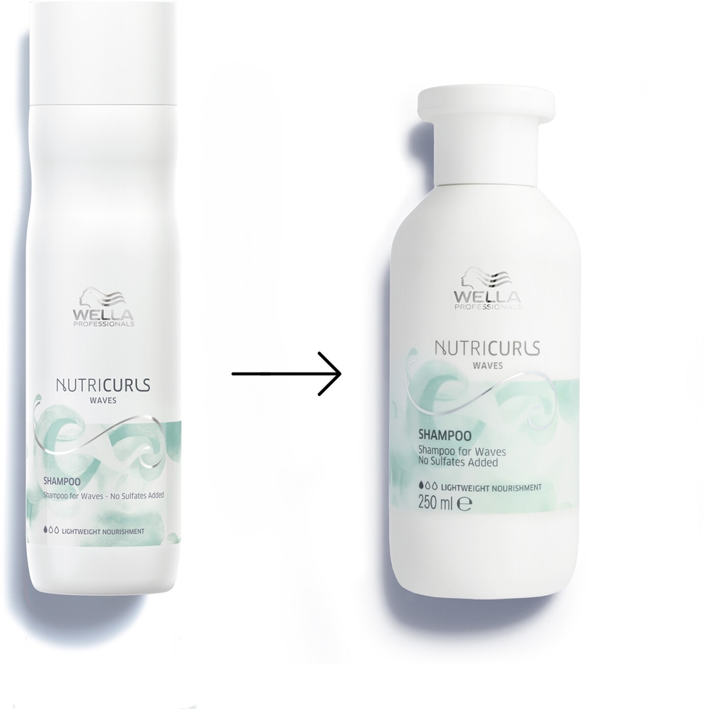 Nutricurls waves легкий увлажняющий шампунь для волнистых волос Wella Professionals, 250 мл — фото 3
