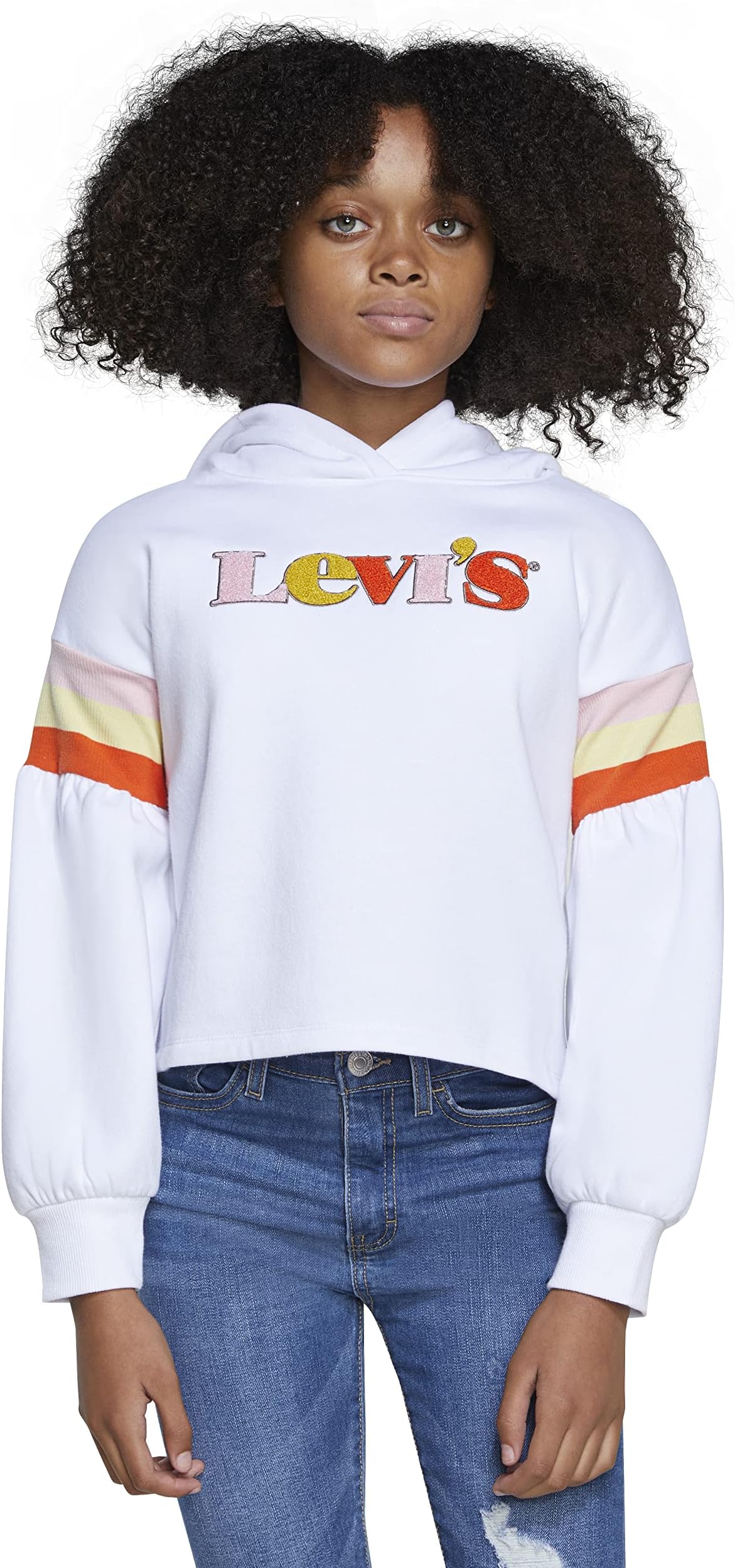 

Худи Levi'S Full Sleeve High-Rise Hoodie, белый