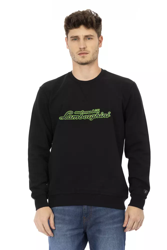 

Черный хлопковый мужской свитер Automobili Lamborghini