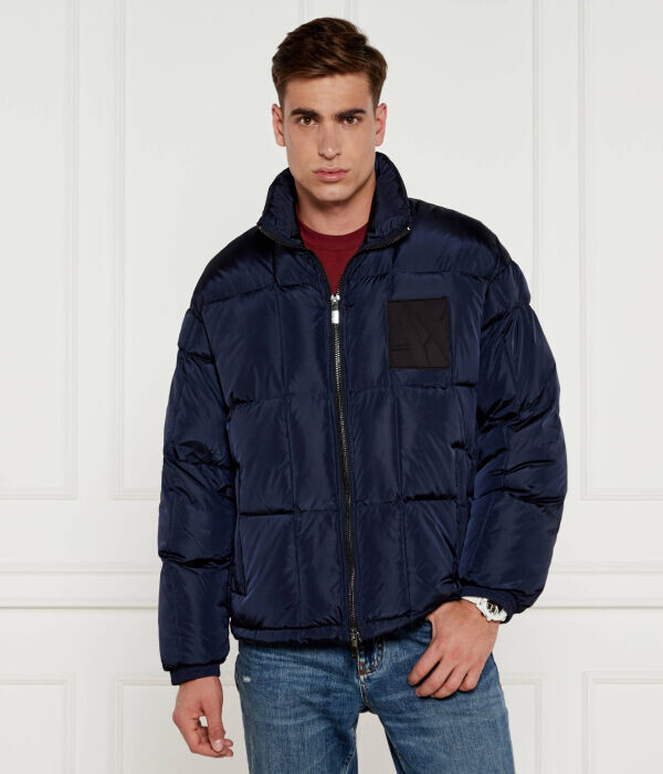 

Пуховик мужской Armani Exchange с воротником-стойкой, синий