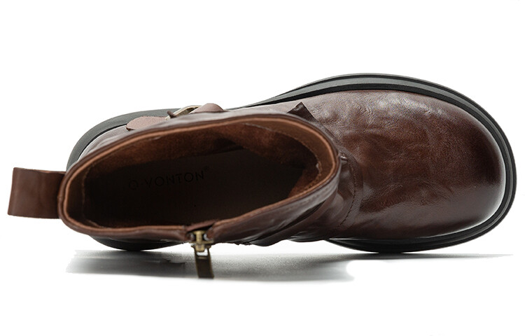 Ботильоны женские темно-кофейные Q.Vonton, цвет Dark Coffee — фото 3
