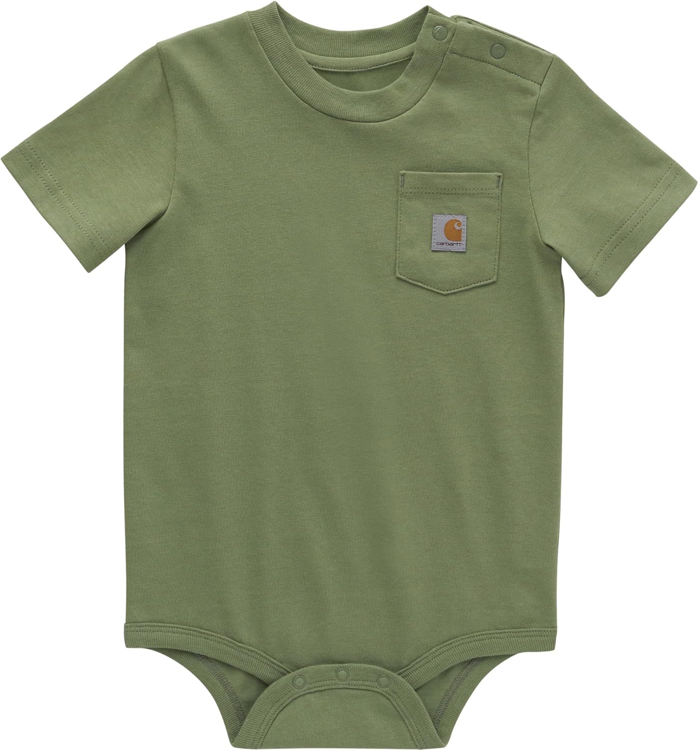 

Carhartt Unisex Baby Short-sleeve Bodysuit With Pocket, Loden Frost Green