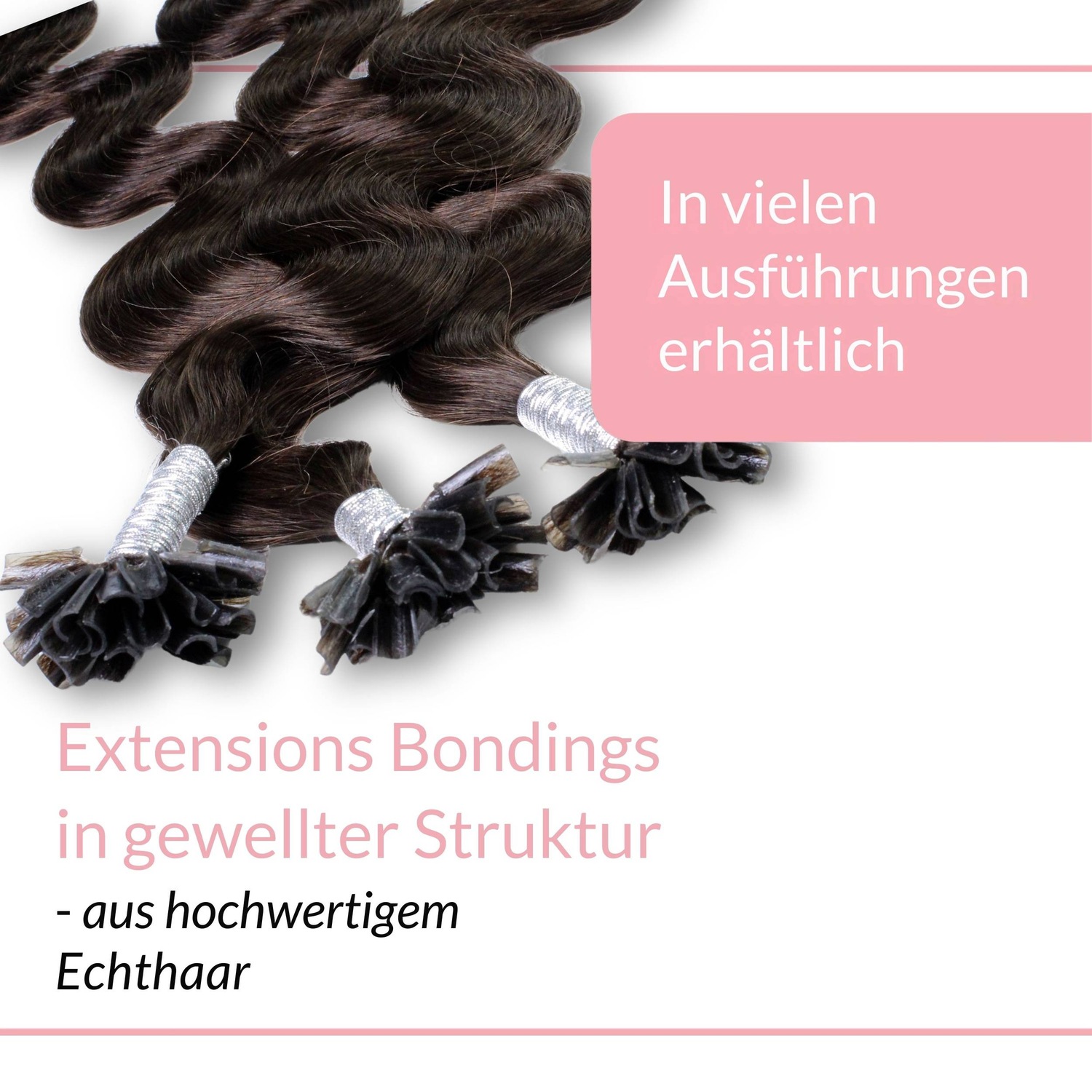 Накладные волосы bonding extensions echthaar #5/0 hellbraun 0.5g Hair2Heart, 60cm, количество 25 шт. — фото 3