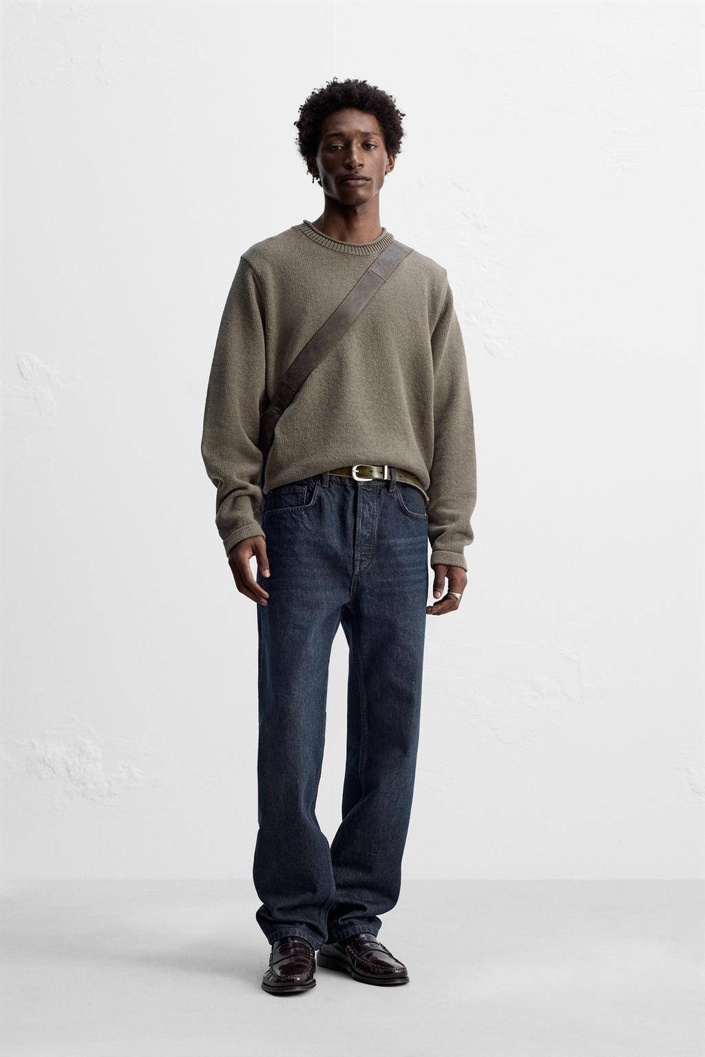 

Свитер с отложными деталями ZARA, цвет Brown/Green