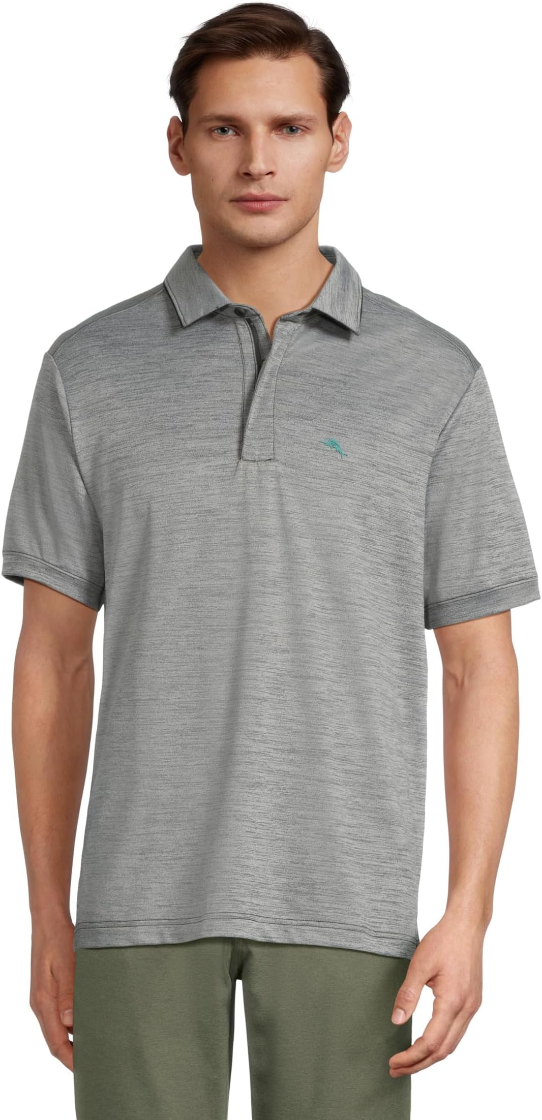 

Футболка Tommy Bahama San Raphael Zip Polo, черный