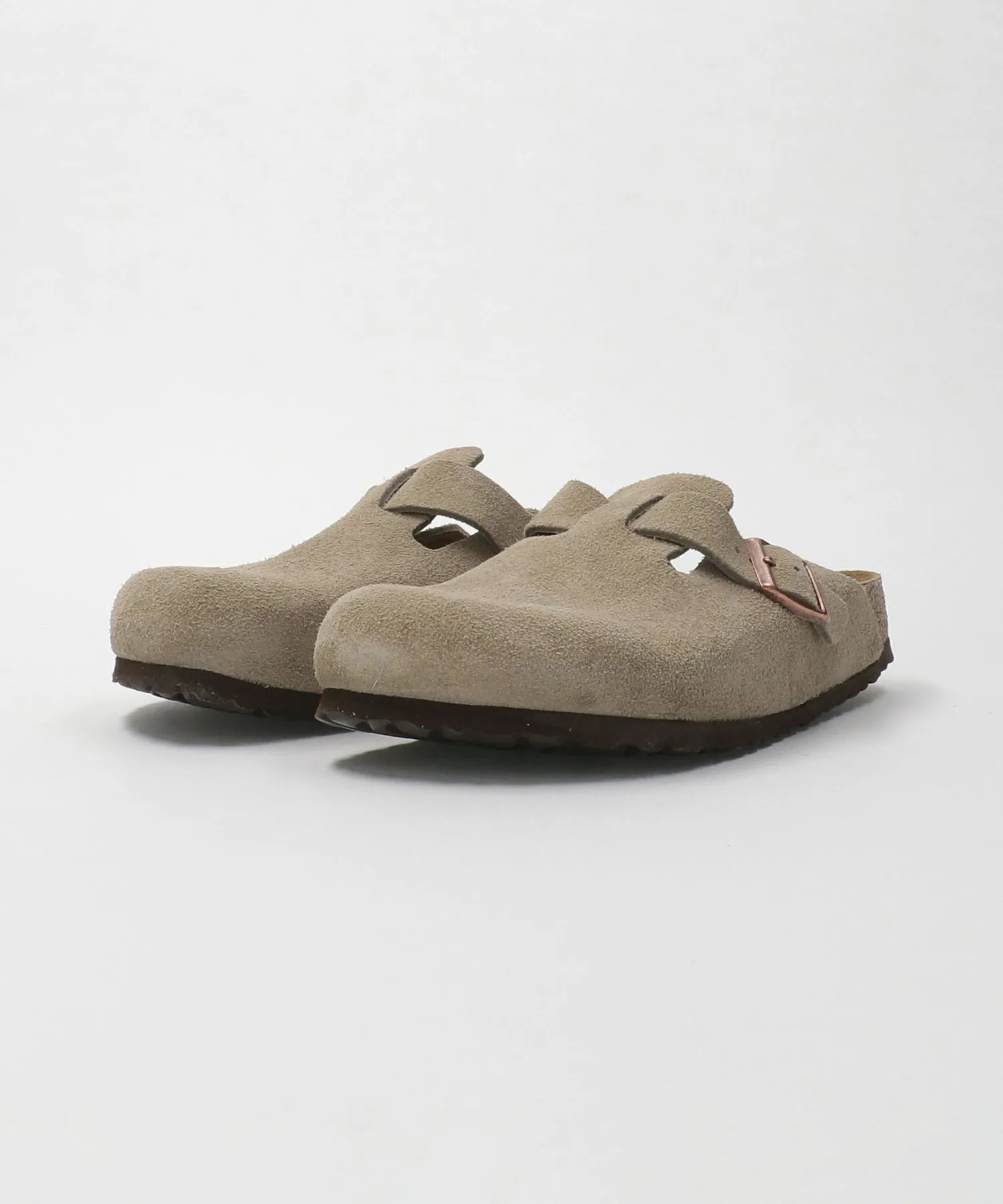 Мужские замшевые сабо Birkenstock Boston чёрные — фото 3