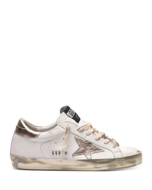 Женские низкие кеды Super-Star от роскошного бренда Golden Goose, цвет White — фото 2