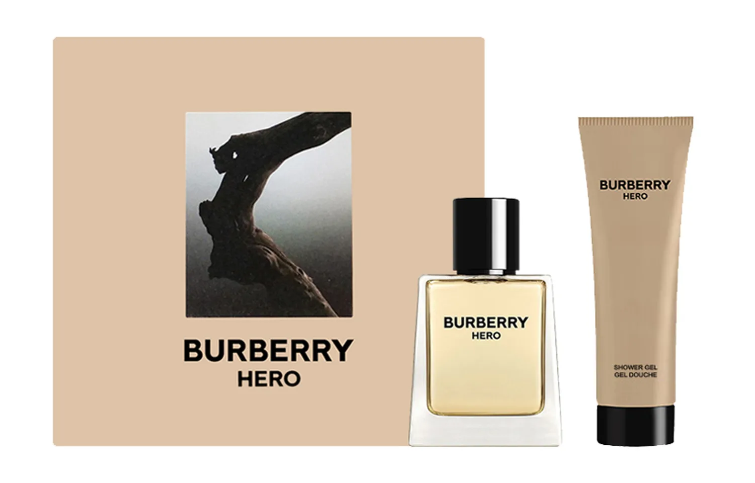 Burberry Мужской туалетный парфюм Hero New Version Cherished Love Box, 50 мл + гель для душа, 75 мл, Burberry Hero Men's Light Cologne New Version Love Gift Box (50mL+75ML)