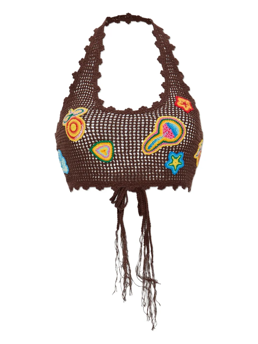 

Топ в технике кроше CASABLANCA, коричневый