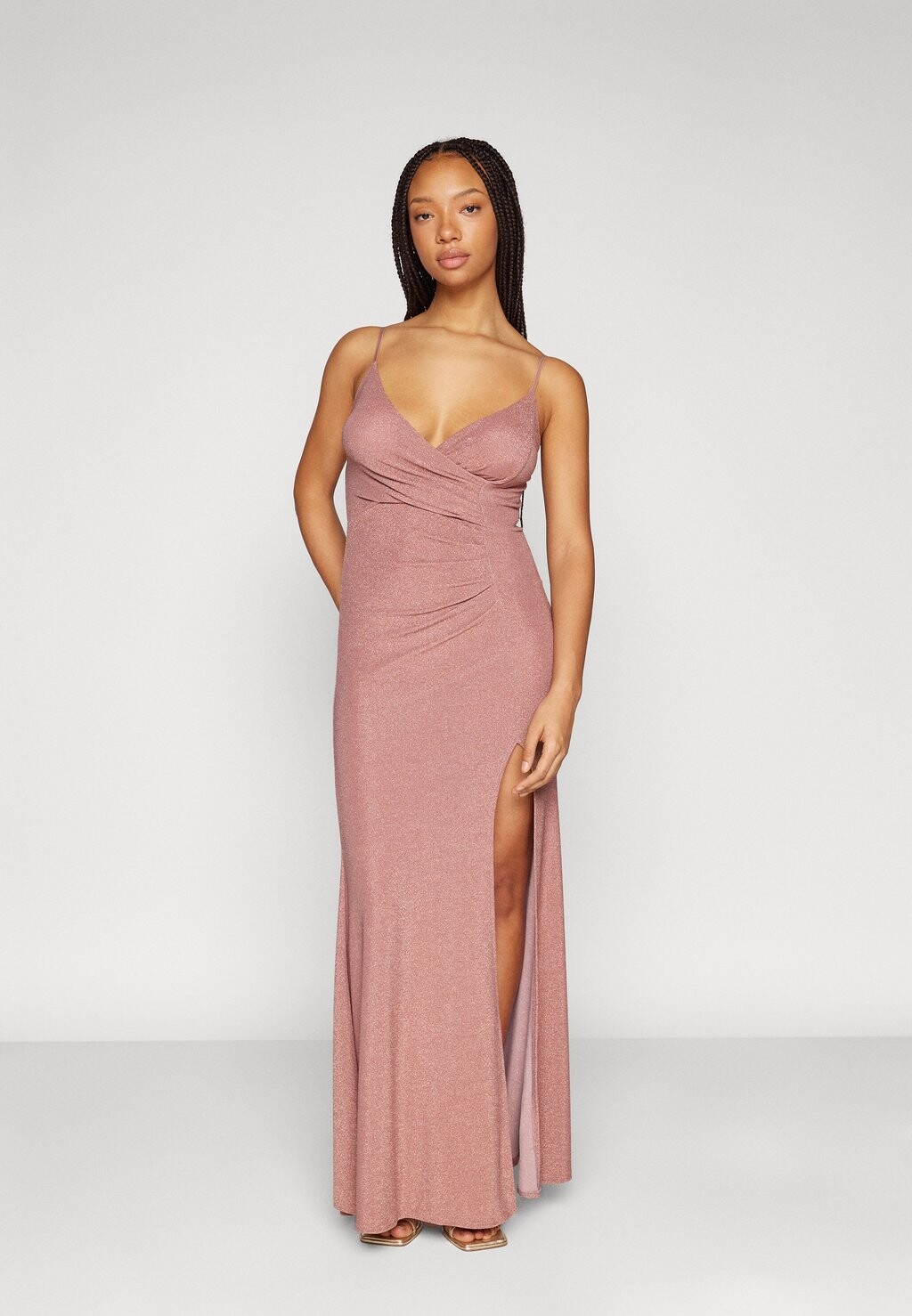 

Вечернее платье Wrap Glitter Maxi WAL G., цвет mauve/pink