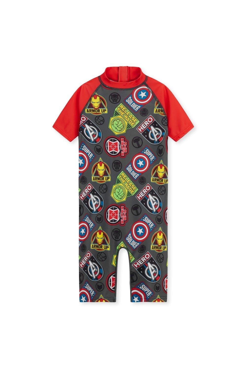 

Купальный костюм с коротким рукавом Marvel, мультиколор