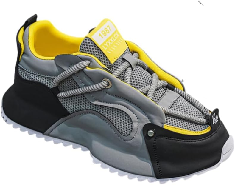 

Мужские легкие дышащие низкие спортивные кроссовки - шнуровка, повседневный дизайн для активного отдыха и ежедневного комфорта Hoalox, серый