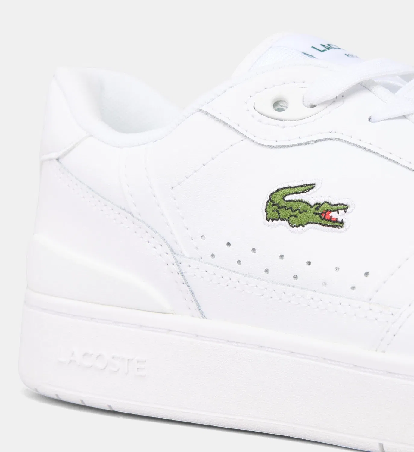 Кроссовки низкие T-Clip Set кожа Lacoste, белый — фото 4