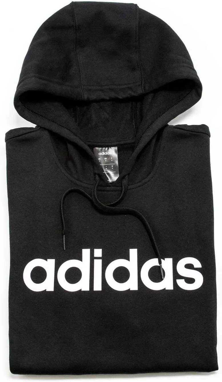Мужская толстовка adidas Lin Pullover Hoodie, черно-белая — фото 2