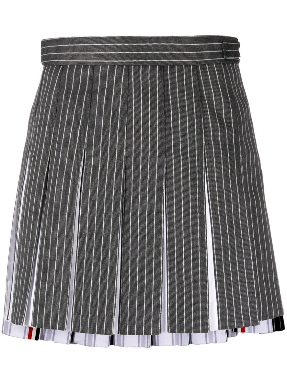 

Thom Browne плиссированная юбка в тонкую полоску, серый