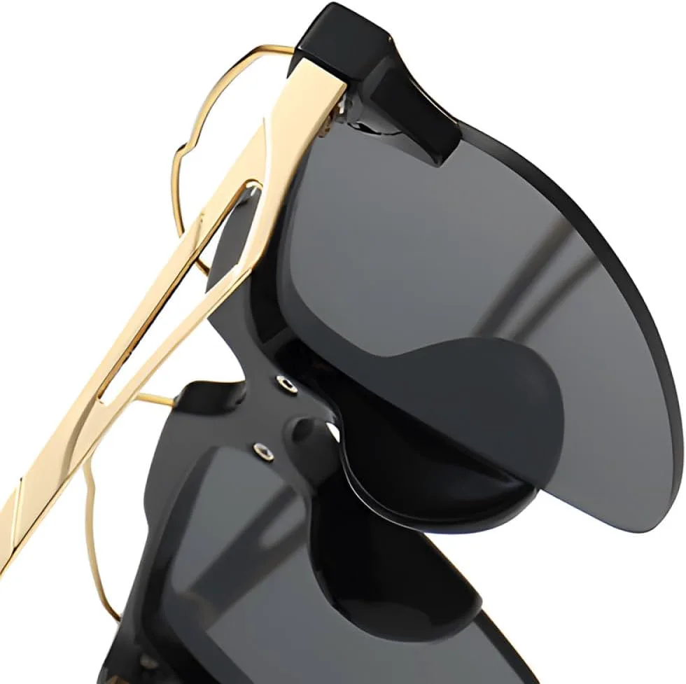 

Модные солнцезащитные очки без оправы 2027 года для женщин, ретро-очки квадратной формы, панк-очки для мужчин, стильные летние очки для отдыха на природе MTZJH, C2