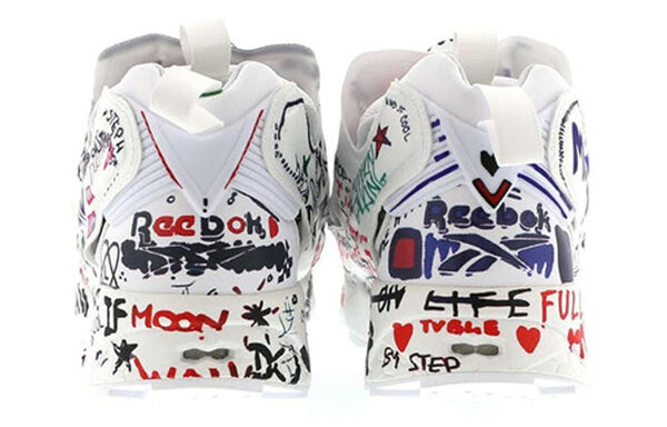 Кроссовки vetements x instapump fury 'graffiti - white' Reebok, белый — фото 4