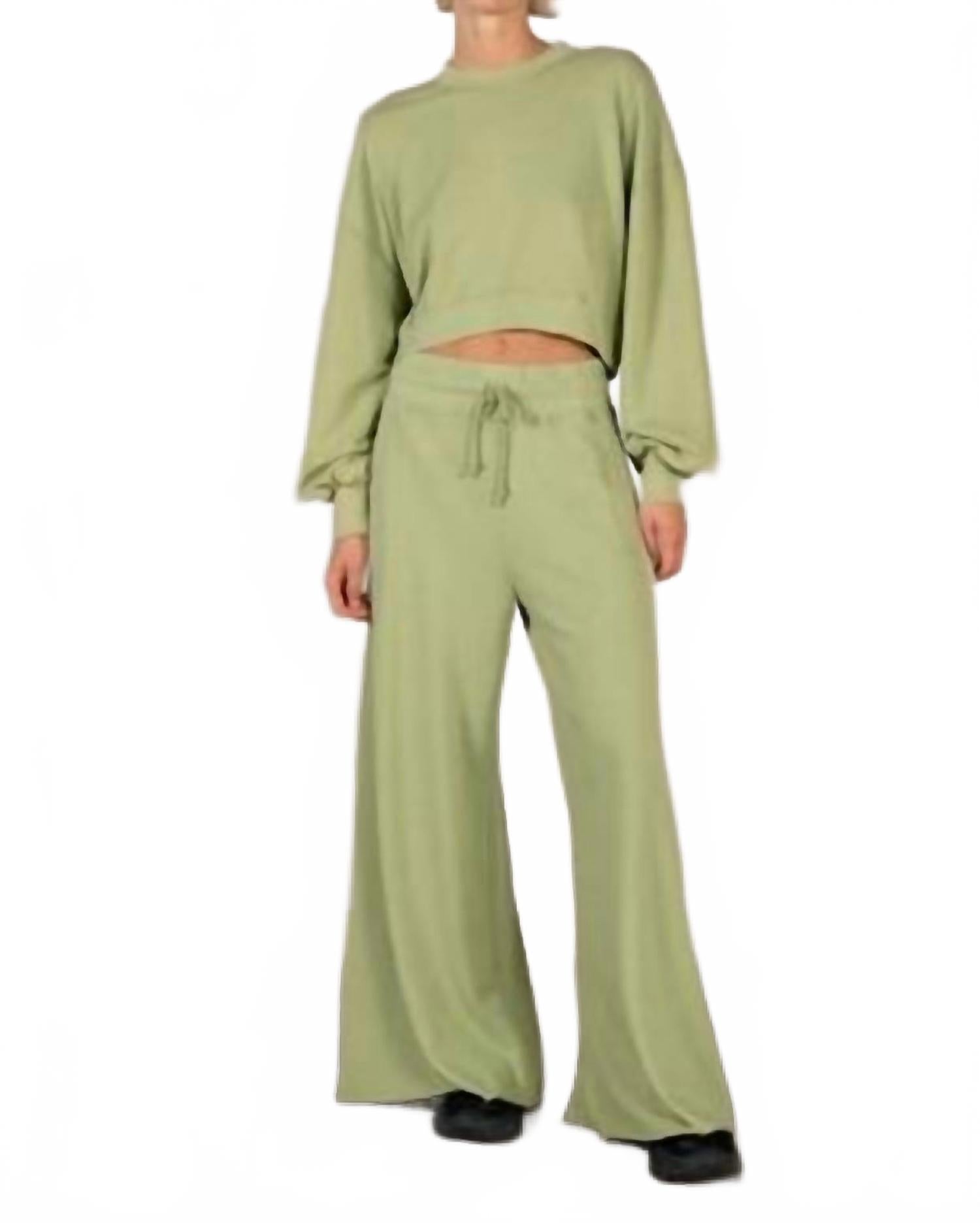 

Реми Свитшот с круглым вырезом в зеленом цвете LALAMIA