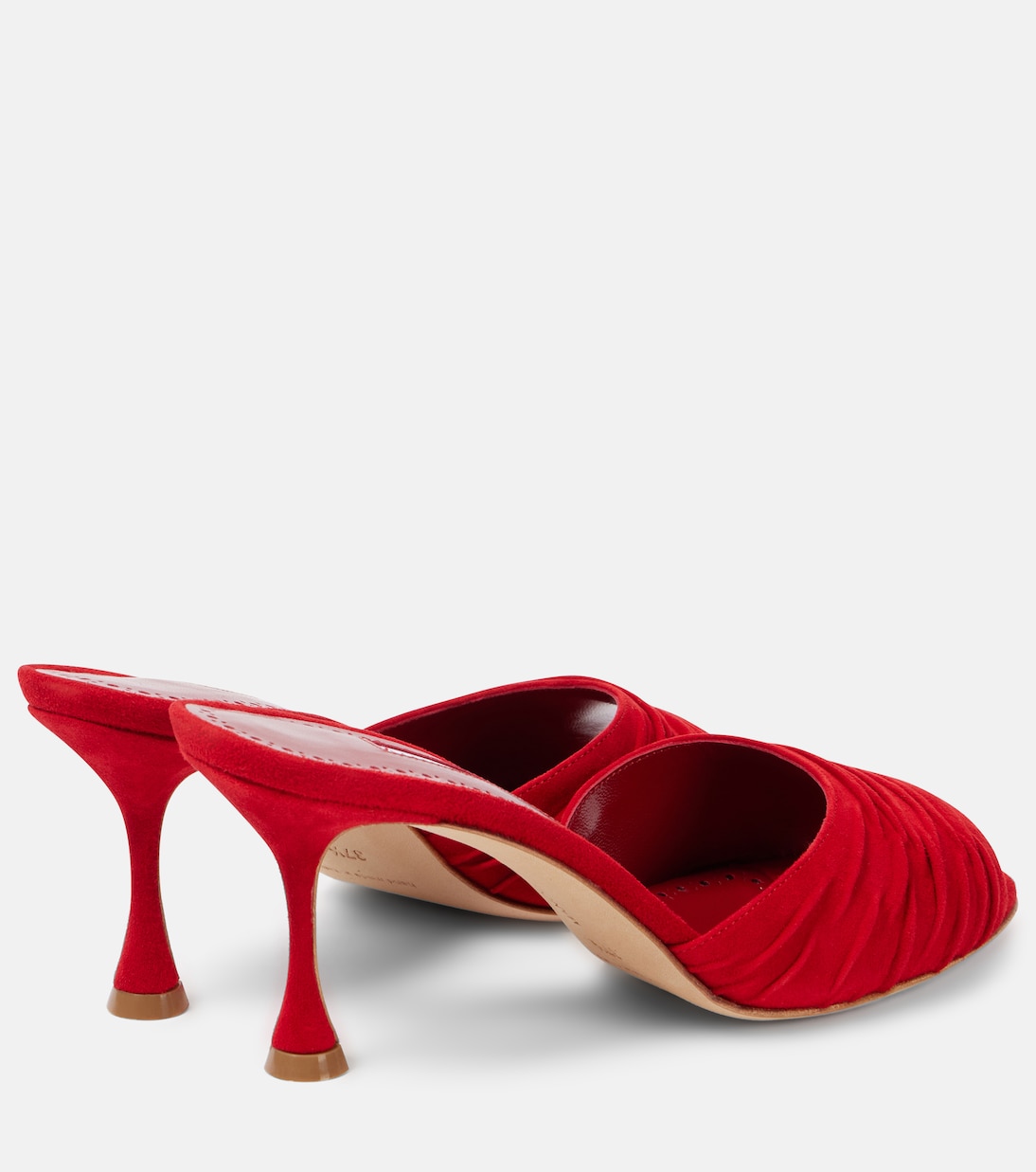 Пируа 70 мюли из замши Manolo Blahnik, 6208 Bred — фото 2