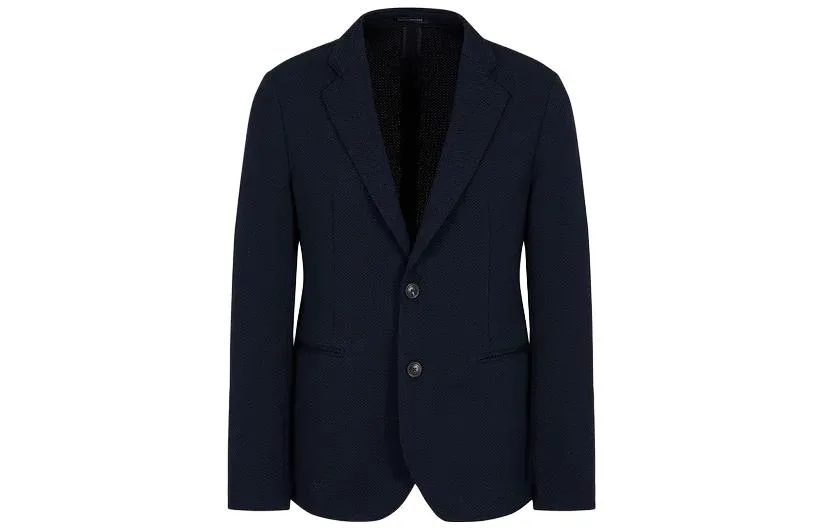 EMPORIO ARMANI Костюм Business Suits мужской синий с умеренным воротником — фото 3