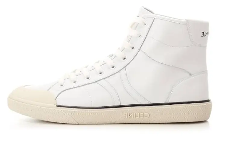 

Кроссовки CELINE Skateboarding Shoes Men High-top White, белый