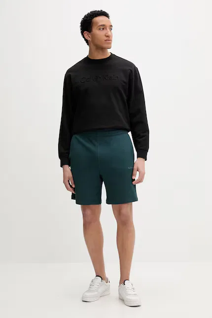 Шорты спортивные хлопковые Calvin Klein, зеленый — фото 2