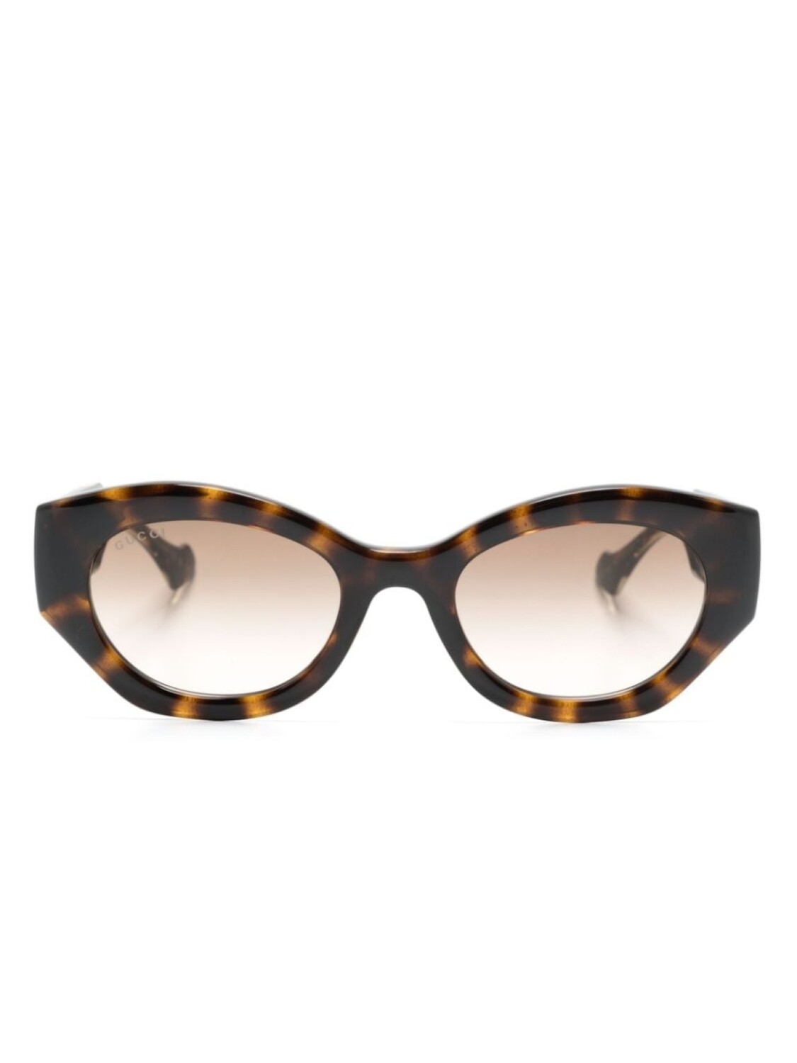 

Gucci Eyewear солнцезащитные очки в овальной оправе, коричневый