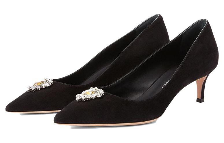 Женские туфли на тонком каблуке 5 см черные Giuseppe Zanotti — фото 3