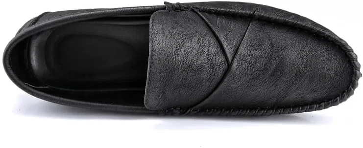 Лоферы кожаные Mens Loafers Vegan Leather, Black SayfuR — фото 3