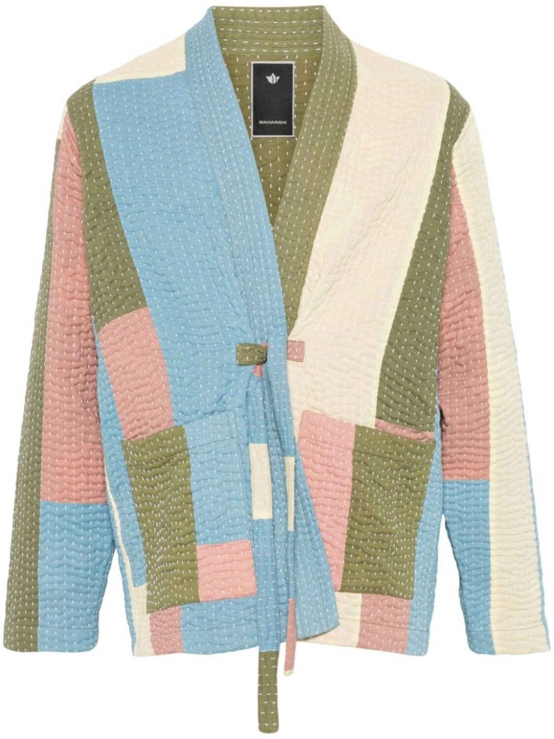 

Maharishi куртка-рубашка Patchwork Kimono, синий