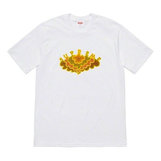 

Футболка ss19 cloud tee clouds pattern short sleeve white Supreme, белый