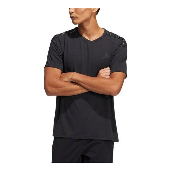

Футболка adidas Solid Color Breathable Logo Round Neck Short Sleeve Black, мультиколор