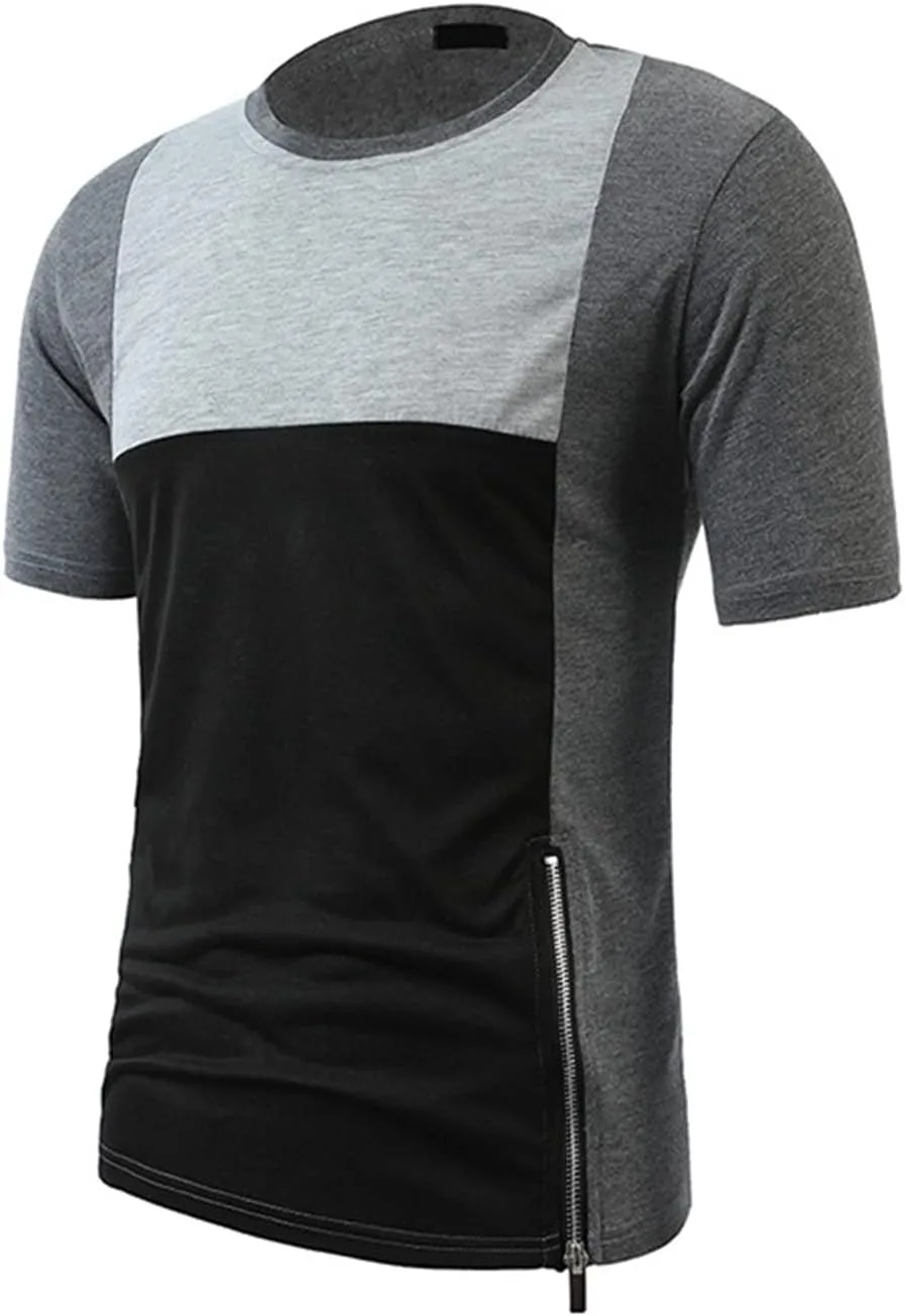 Мужская футболка для тренировок Muscle Workout с боковой молнией Slim Fit — фото 2