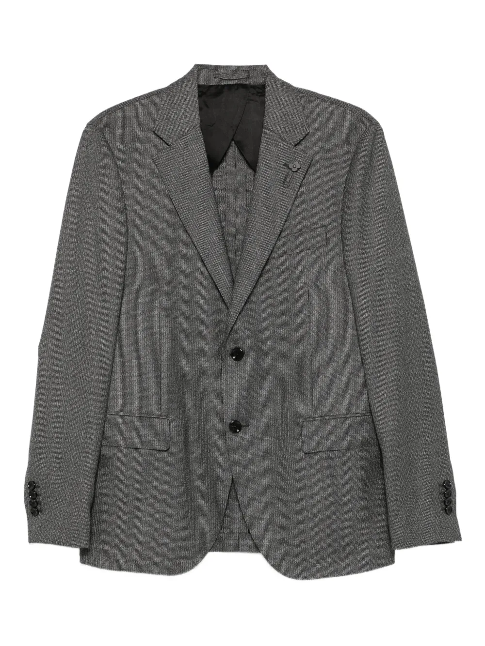 

Шерстяной костюм с однобортным пиджаком Lardini, серый