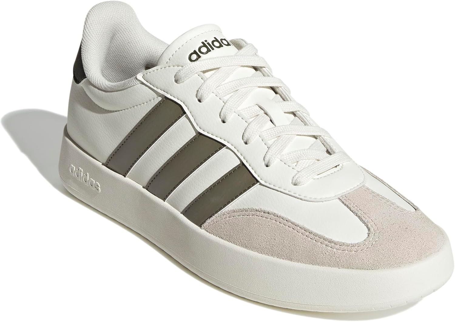 Мужские модные кроссовки Adidas Barreda, оливковый/белый — фото 4