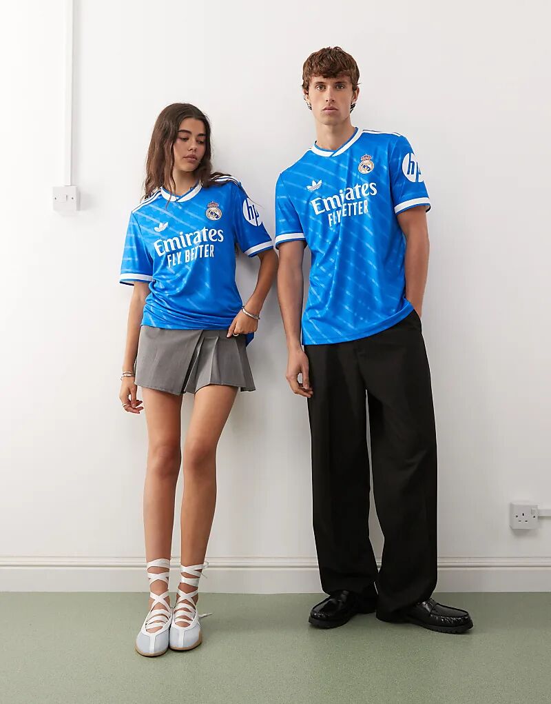 Третья футболка Adidas Football Real Madrid 25/26 синего цвета — фото 2