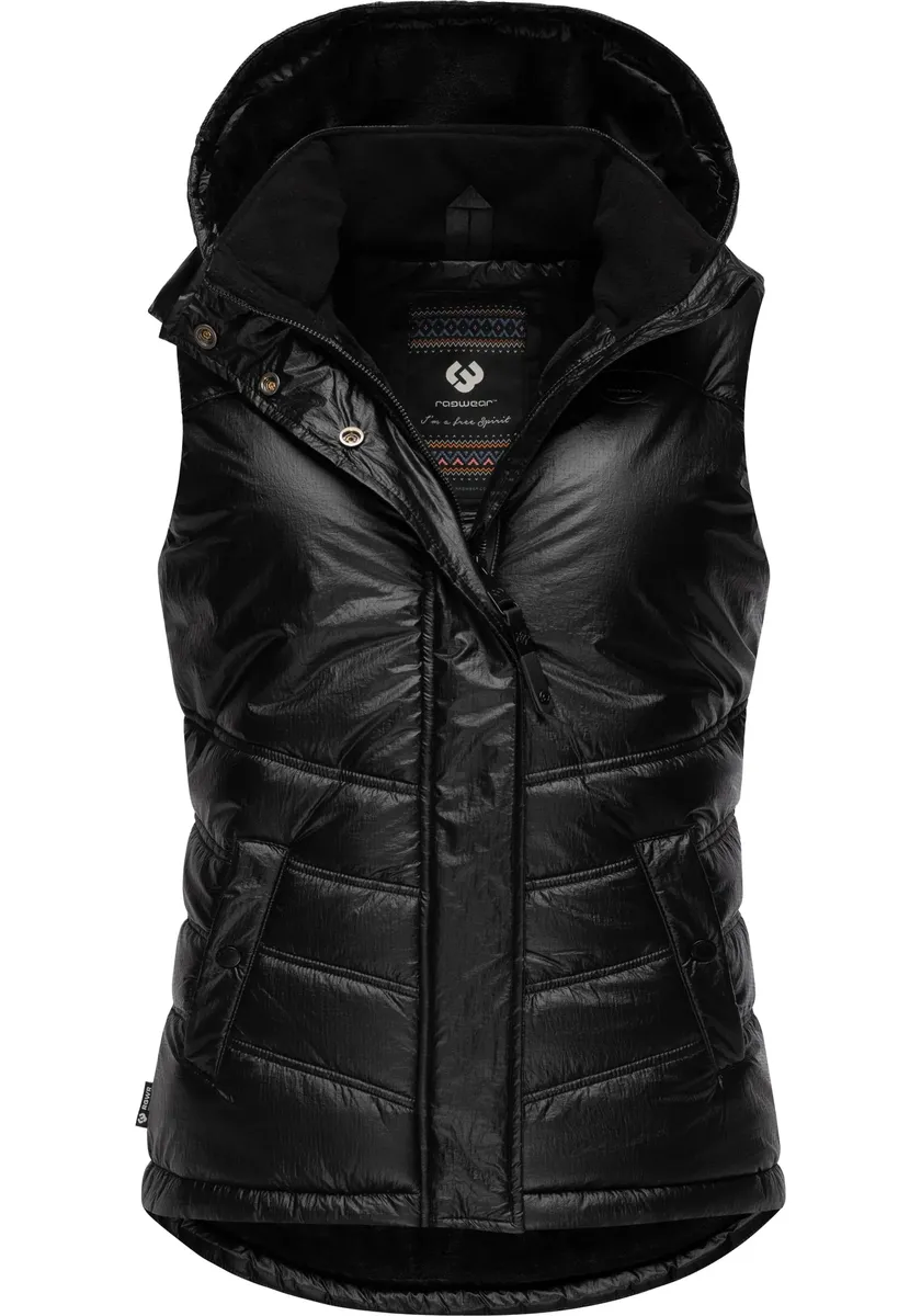 

Стеганый жилет Ragwear "Hesty Bling", стильный уличный жилет со съемным капюшоном, черный