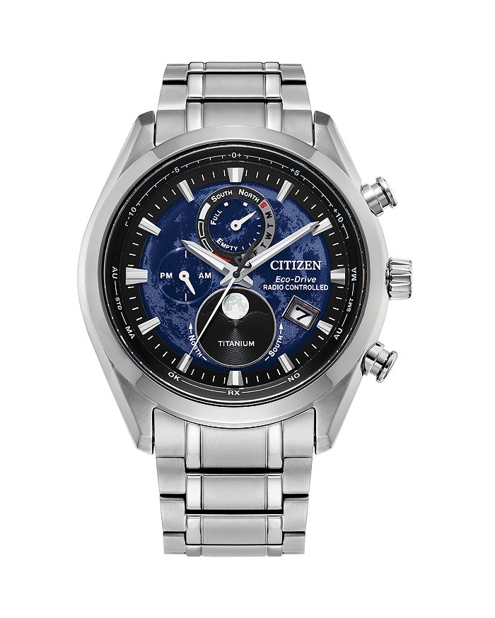 

Роскошные титановые часы Citizen Eco-Drive Sport, 43 мм, синий