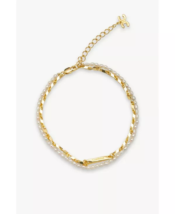 

Браслет на лодыжку Madison с многослойным пресноводным жемчугом Classicharms, gold