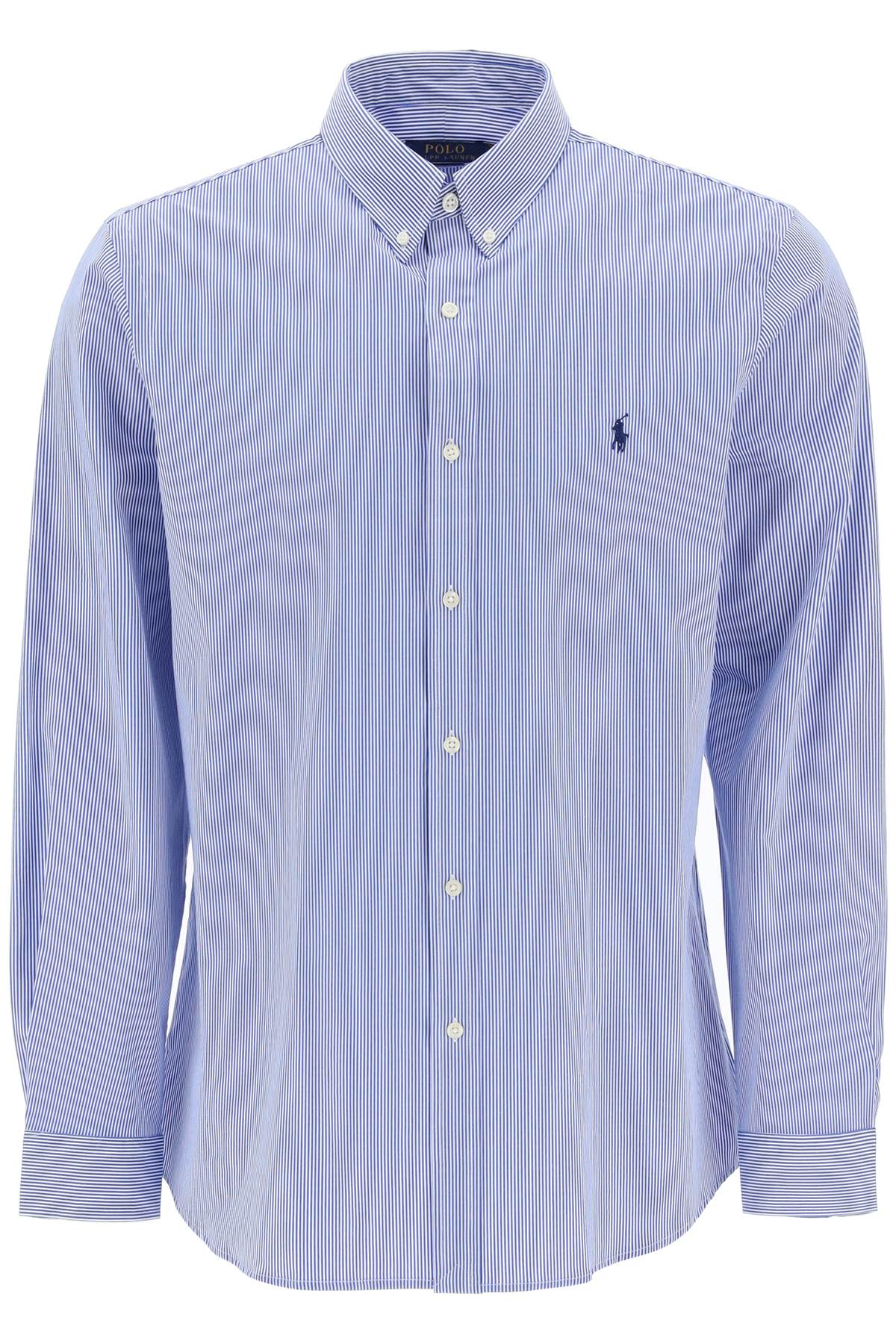 

Polo Ralph Lauren Мужская полосатая рубашка Slim Fit, белый