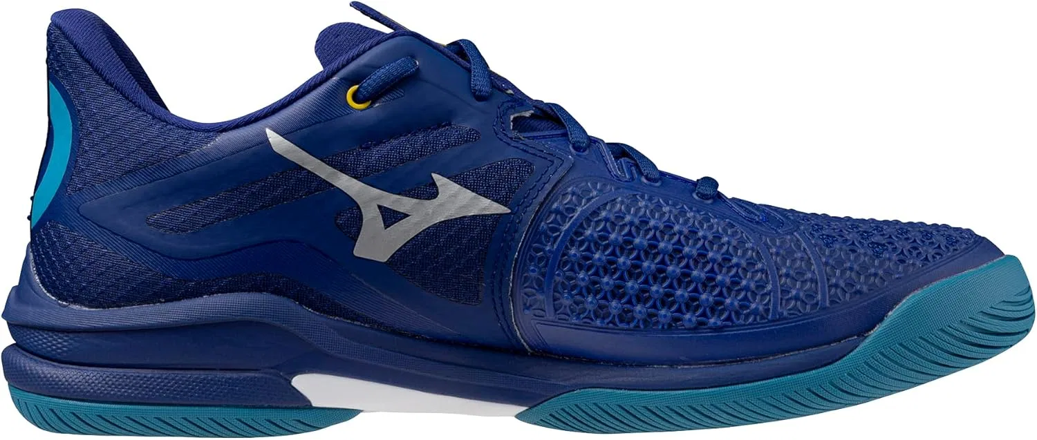Кроссовки мужские Mizuno Wave Exceed Tour 6 All Court, Bellwether Blue-white — фото 3