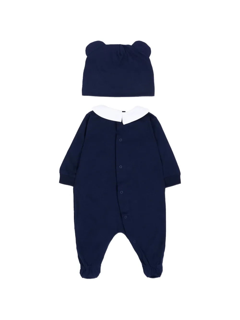 Комплект детских боди с аппликацией мишки Moschino Kids, синий — фото 2